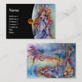 LADY VAN HET MERK-monogram roze violet rood Visitekaartje (Voorkant / Achterkant)