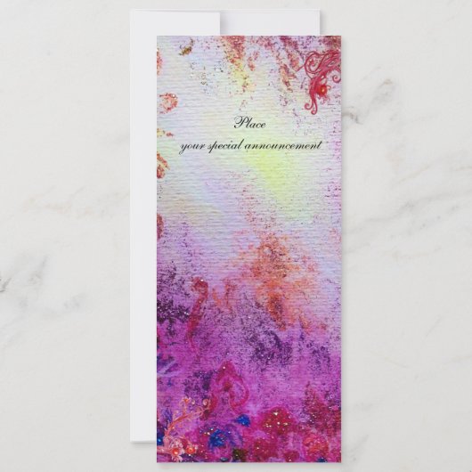 LADY VAN LAKE 1, levendig, lichtblauw roze Aankondiging (Achterkant)