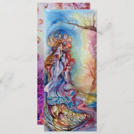 LADY VAN LAKE 1, levendig, lichtblauw roze Aankondiging (Voorkant / Achterkant)