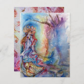 LADY VAN LAKE 1, levendig, lichtblauw roze Aankondiging (Voorkant / Achterkant)