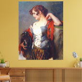 Lady Vendor met een pot Canvas Afdruk (Insitu (Woonkamer))