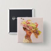 Lady Victoria Vierkante Button 5,1 Cm (Voorkant /achterkant)