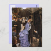 Lady Victoriaans Traveller Briefkaart (Voorkant / Achterkant)