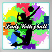 Lady Volleyball Graphic-Poster Poster (Voorkant)