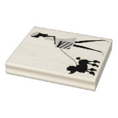 Lady Walking Speelgoed Poodle Rubber Stamp Rubberstempel (Stempel)