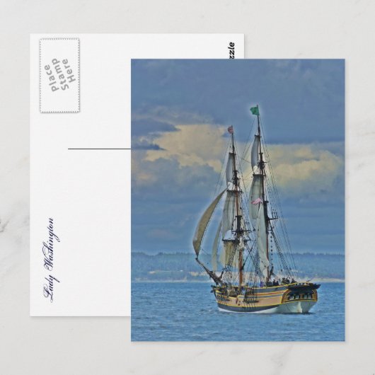 Lady Washington Briefkaart (Voorkant / Achterkant)