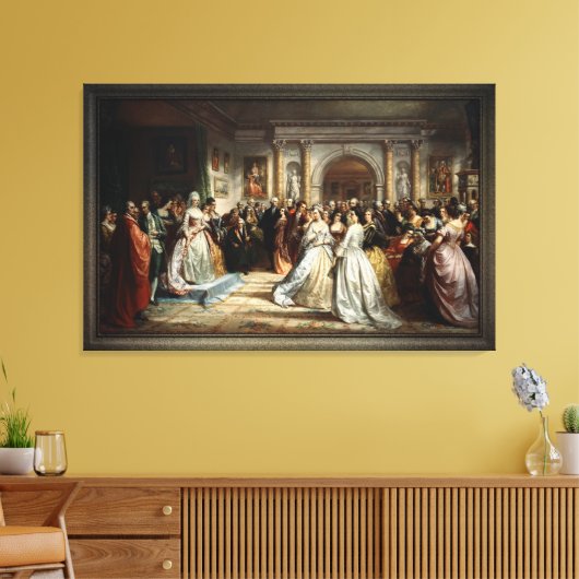 Lady Washington's Opvangdag door D. Huntington Canvas Afdruk (Insitu (Woonkamer))