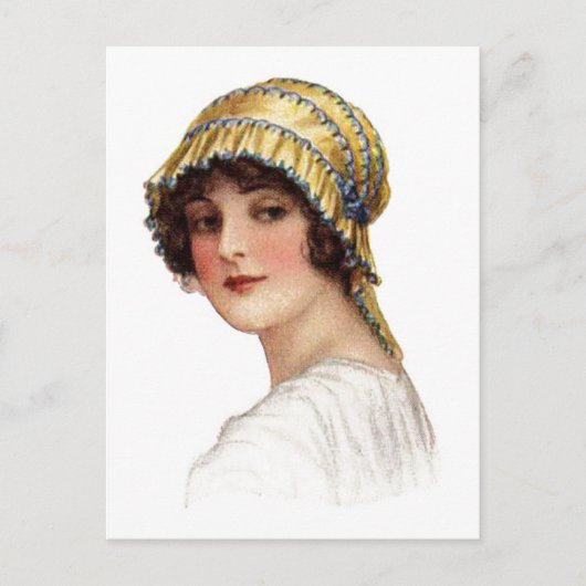  Lady Wearing Bonnet Briefkaart (Voorkant)