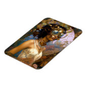 Lady Wearing Goggles Black Fantasy Sci-Fi Magneet (Linkerzijde)