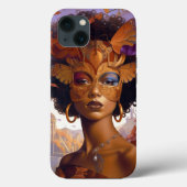 Lady Wearing Mask Black Fantasy Art Case-Mate iPhone Case (Achterkant)
