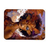 Lady Wearing Mask Black Fantasy Art Magneet (Horizontaal)