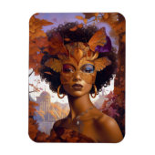 Lady Wearing Mask Black Fantasy Art Magneet (Verticaal)