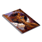 Lady Wearing Mask Black Fantasy Art Notitieboek (Rechterzijde)