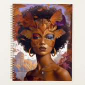 Lady Wearing Mask Black Fantasy Art Planner (Voorkant)