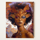 Lady Wearing Mask Black Fantasy Art Planner (Achterkant)