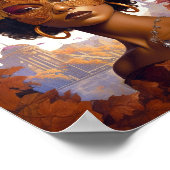 Lady Wearing Mask Black Fantasy Art Poster (Hoek)