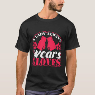 Lady Wears Boxing-handschoenen vechten tegen Gym W T-shirt