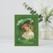 Lady Wears the Green voor St Patrick Briefkaart (Staand voorkant)