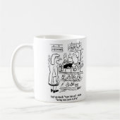 Lady wil een parfum om haar man weer tot leven te  koffiemok (Links)