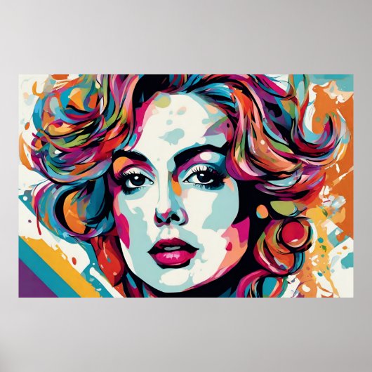 Lady Wilma Pop Art Poster (Voorkant)