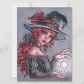 Lady Witch Vrouw Fantasy Pet Magic Art Kaart (Voorkant)