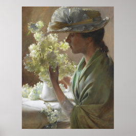 Lady with a Bouquet beroemd gemaakt door Charles C Poster