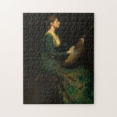 Lady with a Lute, 1886 by Thomas Wilmer Dewing Legpuzzel (Verticaal)