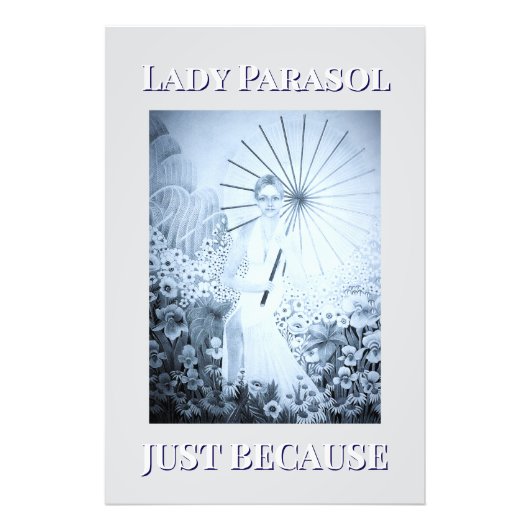                            Lady with a Parasol     Foto Afdruk (Voorkant)