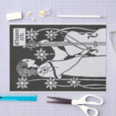 Lady With Cello by Aubrey Beardsley Tissue Paper Tissuepapier (Craft)