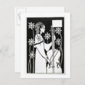Lady with Cello, van Le Morte d'Arthur (litho) Briefkaart (Voorkant / Achterkant)