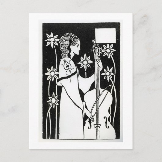 Lady with Cello, van Le Morte d'Arthur (litho) Briefkaart (Voorkant)