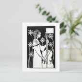 Lady with Cello, van Le Morte d'Arthur (litho) Briefkaart (Staand voorkant)