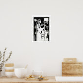 Lady with Cello, van Le Morte d'Arthur (litho) Poster (Keuken)