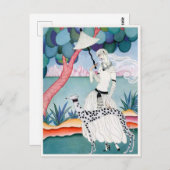Lady with Dalmatian Dog - Helen Dryden Briefkaart (Voorkant / Achterkant)