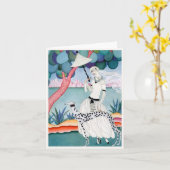 Lady with Dalmatian Dog - Helen Dryden Kaart (Gele Bloem)