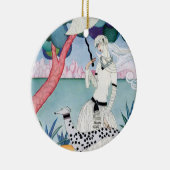 Lady with Dalmatian Dog - Helen Dryden Keramisch Ornament (Rechts)