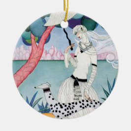 Lady with Dalmatian Dog - Helen Dryden Keramisch Ornament