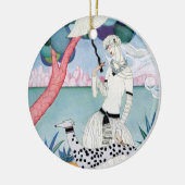 Lady with Dalmatian Dog - Helen Dryden Keramisch Ornament (Links)