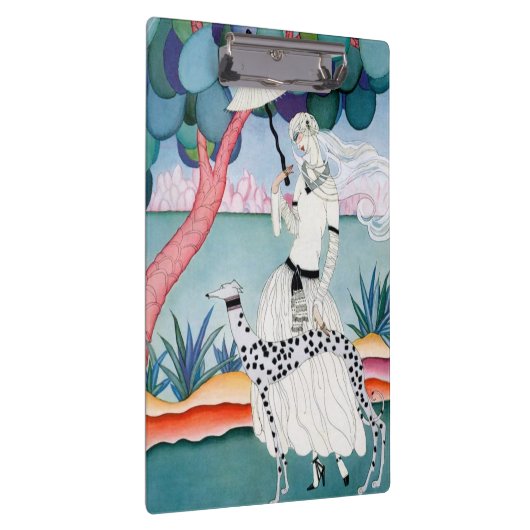 Lady with Dalmatian Dog - Helen Dryden Klembord (Rechts)