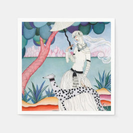 Lady with Dalmatian Dog - Helen Dryden Servet