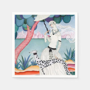 Lady with Dalmatian Dog - Helen Dryden Servet