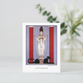 Lady with Panther George Barbier Fashion Briefkaart (Staand voorkant)