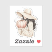 Lady with the pumpkin sticker (Vel)