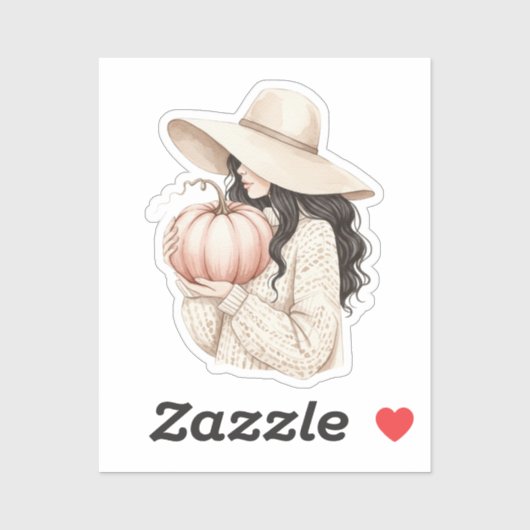 Lady with the pumpkin  sticker (Vel)