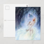 Lady Wolf Fantasy Art Briefkaart (Voorkant / Achterkant)