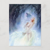 Lady Wolf Fantasy Art Briefkaart (Voorkant)