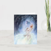 Lady Wolf Fantasy Art Wenskaart | betoverend Kaart (Voorkant)
