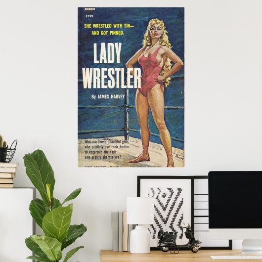 Lady Wrestler Poster (Thuiskantoor)