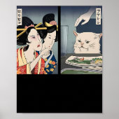 Lady Yelling bij Cat Meme Traditionele Japanners Poster (Voorkant)