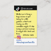  Lady Yellow Tarot Visitekaartje (Achterkant)